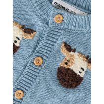 NAME IT Strik Cardigan London Ashley Blue Cow